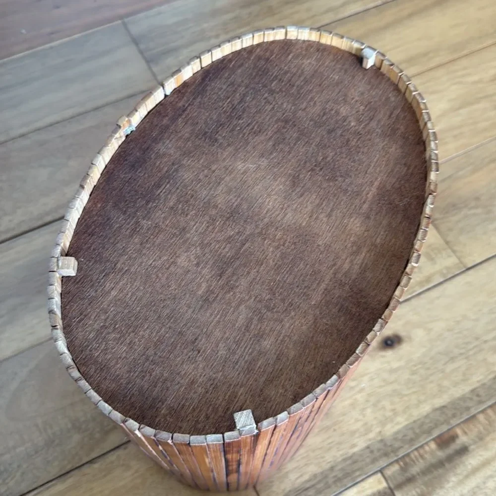 MCM Bamboo wastebasket